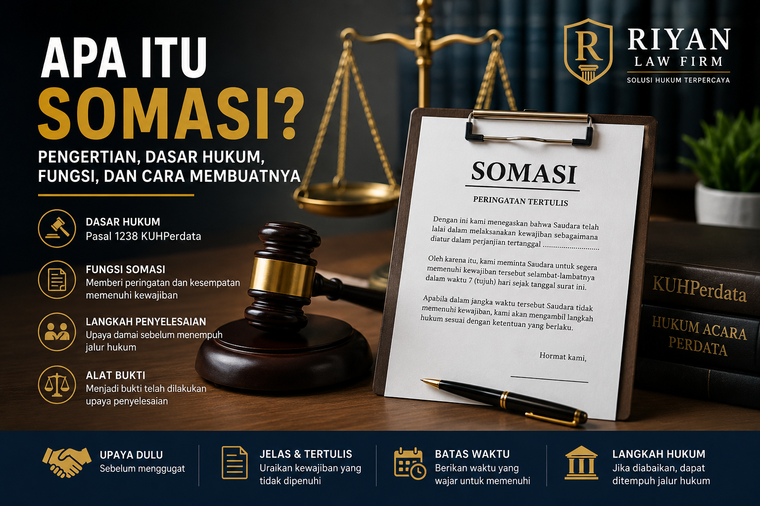 Apa Itu Somasi? Pengertian, Dasar Hukum, Fungsi, dan Cara Membuatnya