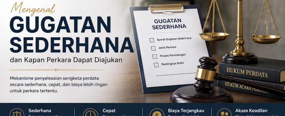 Mengenal Gugatan Sederhana dan Kapan Perkara Dapat Diajukan